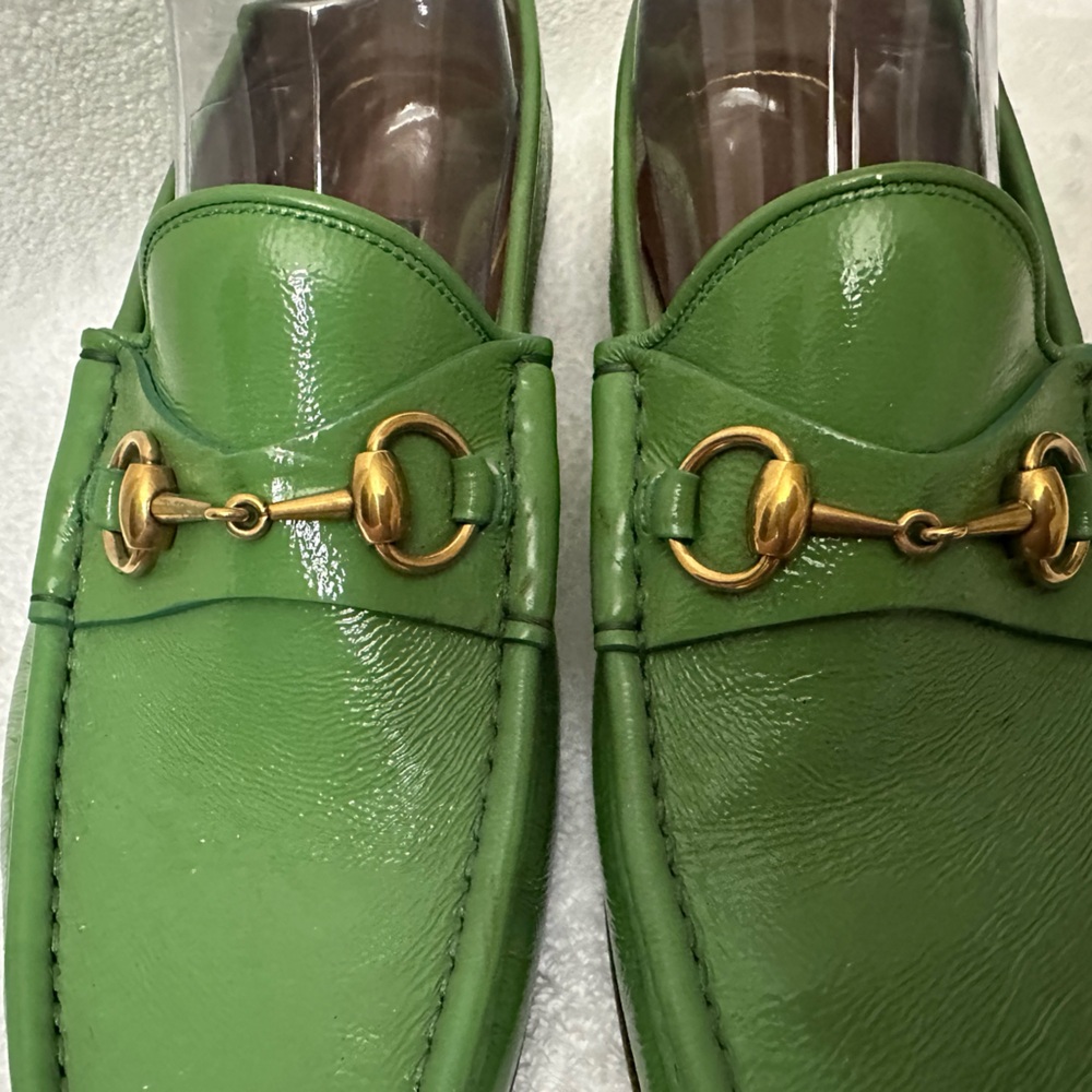 GUCCI “Authentic” Vintage Horsebit Driver Loafers In Green! - Picture 4 of 12